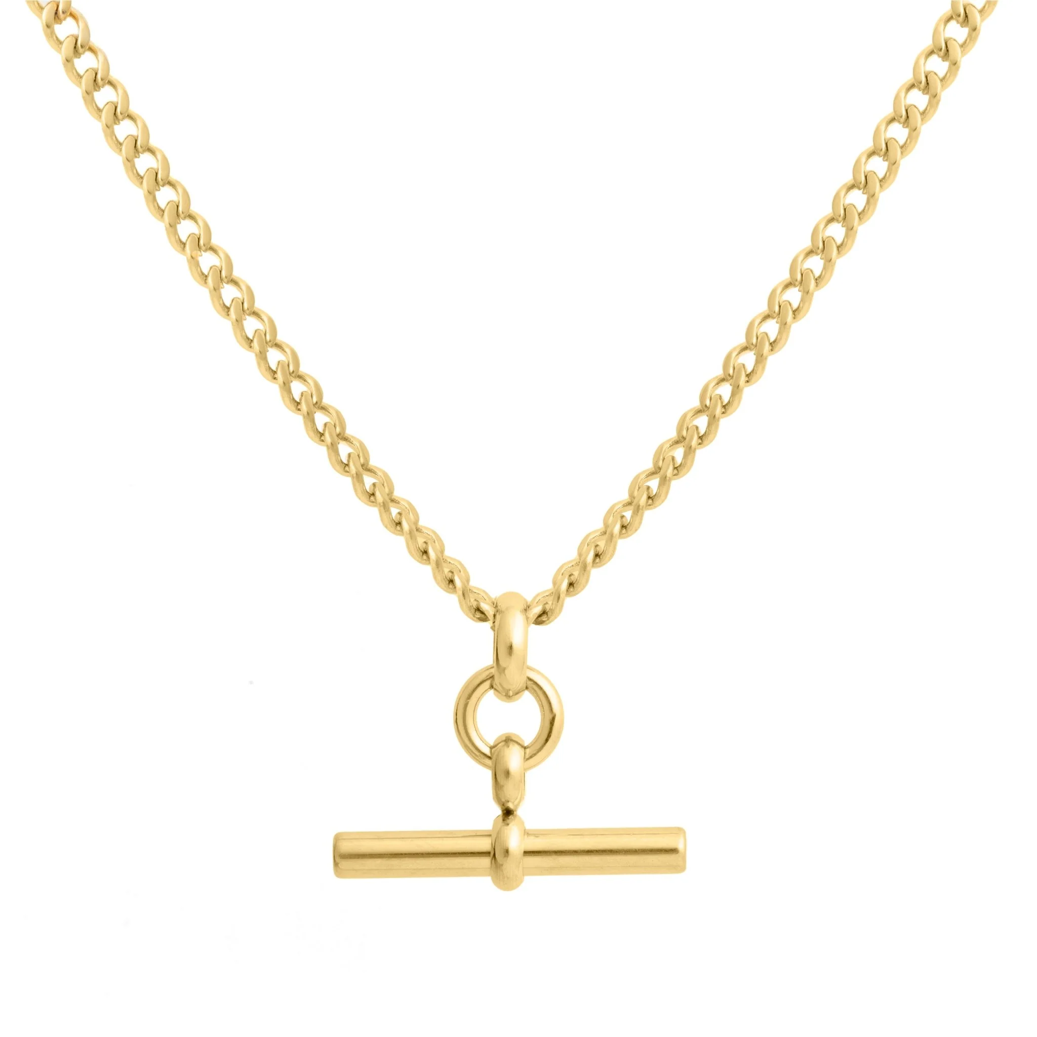 The Piha T-Bar Necklace - Skinny Curb
