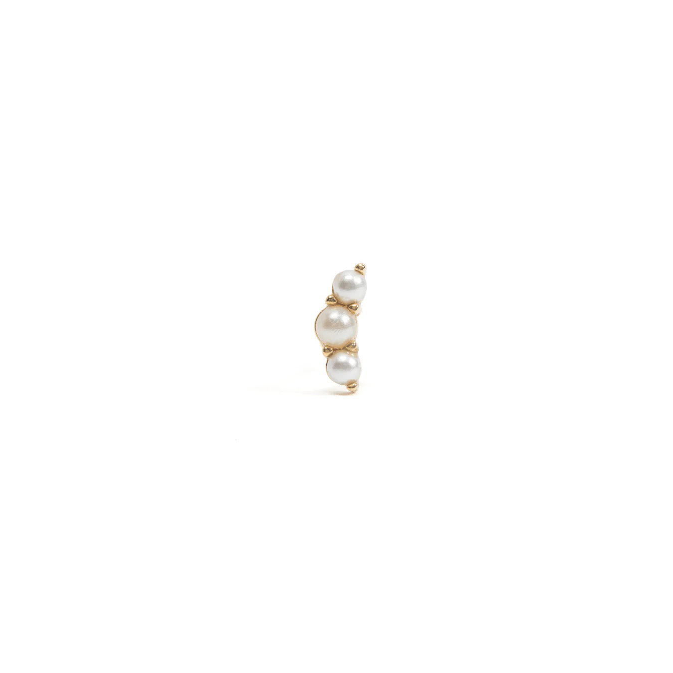 The Trio Pearl Flat Back Stud - Image 3